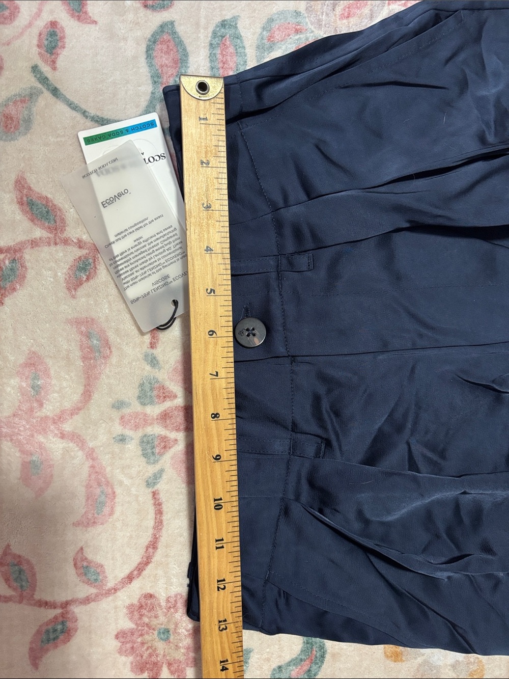 Scotch & Soda Navy Satin Faye Utility Wide-Leg Cargo Pants - Picture 4 of 8
